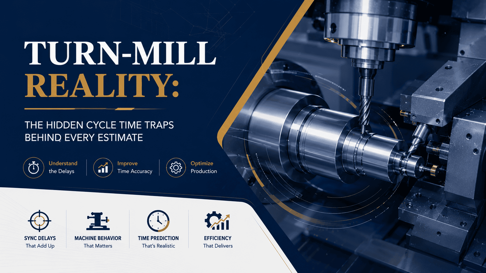 Why Does My Turn-Mill Cycle Take So Much Longer Than the CAM Estimate?